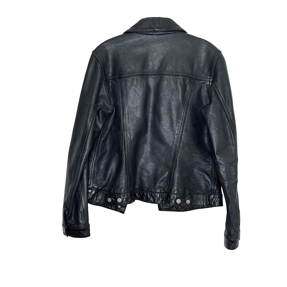 GAP Vintage Women's Black Leather Jacket, EUC, Medium - Picture 7 of 13